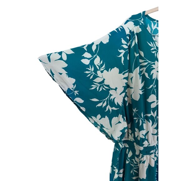 Torrid tea length studio crepe de chine tie neck tiered‎ dress size 4x floral - Picture 3 of 7